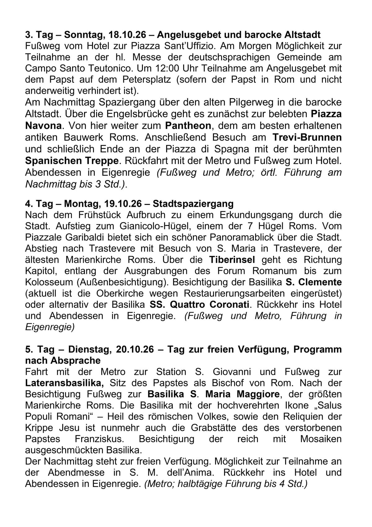romreise pg wald zell 2026 flyer 2