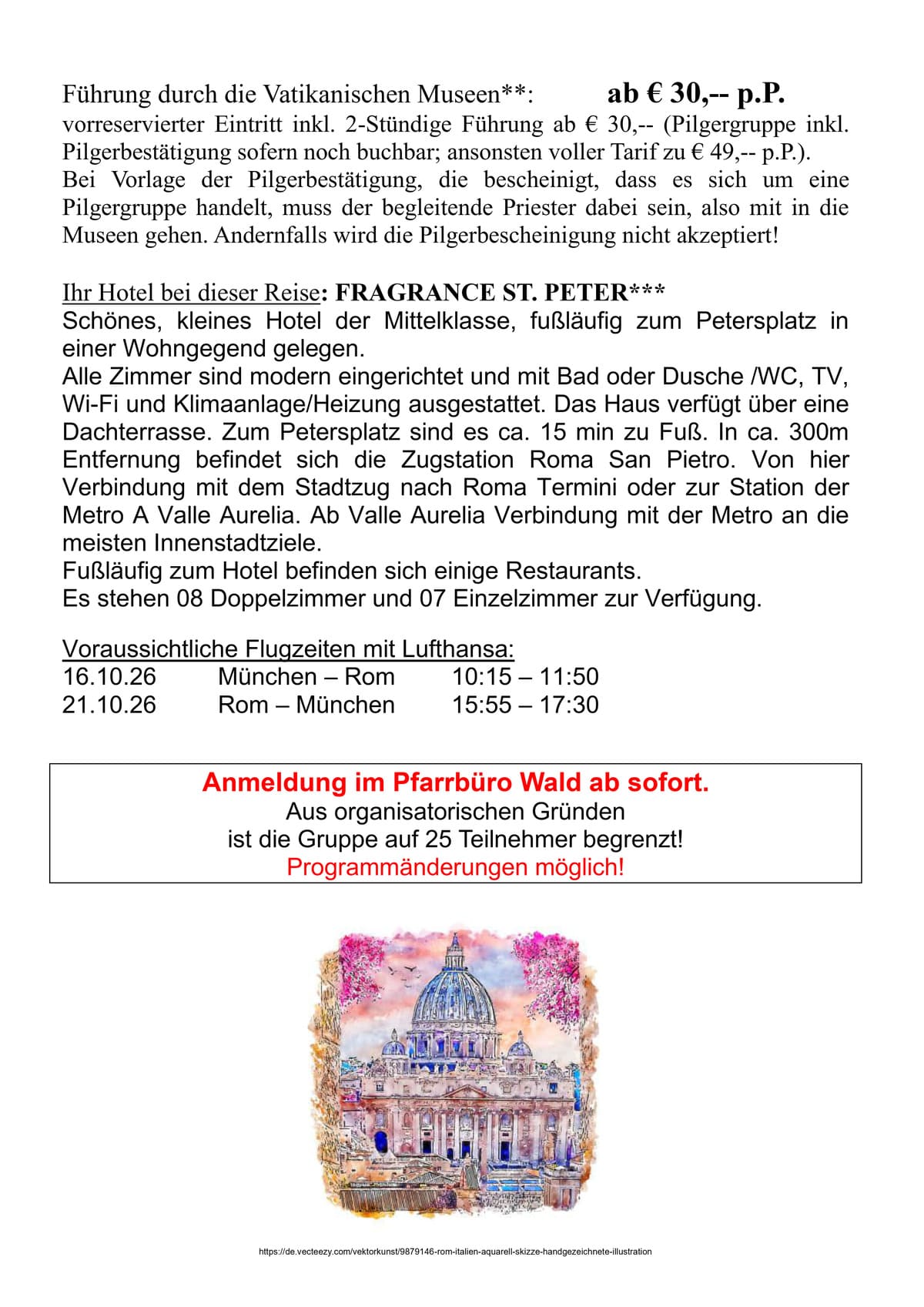 romreise pg wald zell 2026 flyer 4